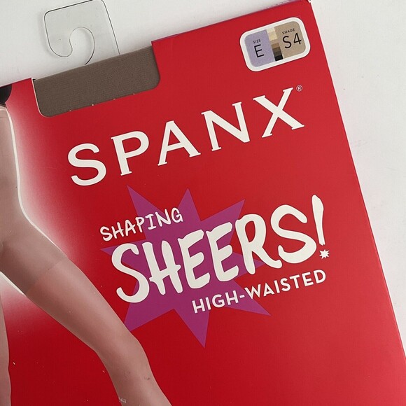 Spanx Shaping Sheers Size E Shade S4 15 Denier Leg High-waisted 195 - 265lbs - Picture 5 of 10